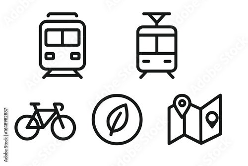 Different modes of transportation illustrating urban mobility options for commuters in a modern city setting