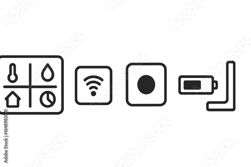 Visual representation of smart home technology controls and features for efficient living