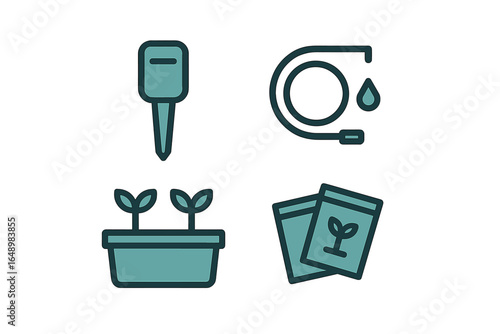Gardening tools and supplies for nurturing plants in backyard gardens during spring season