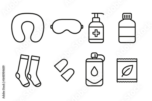 Wellness items for relaxation and self-care during travel or leisure time