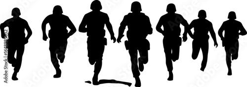 Tactical Shadows: Soldier Silhouettes in Action" vector grpahcis