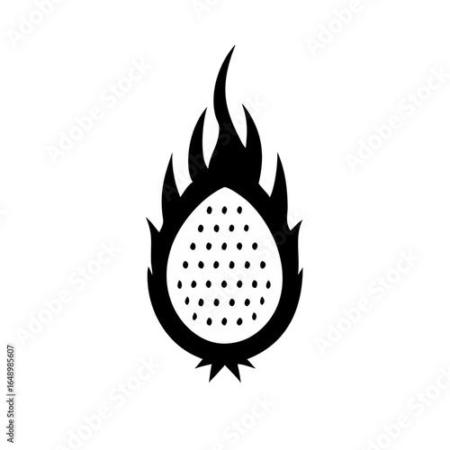 illustration of dragon fruit icon. Isolated