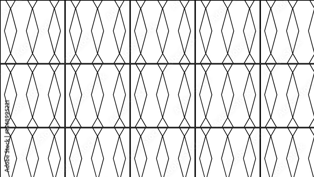 Naklejka premium A repeating pattern of diamonds and lines black