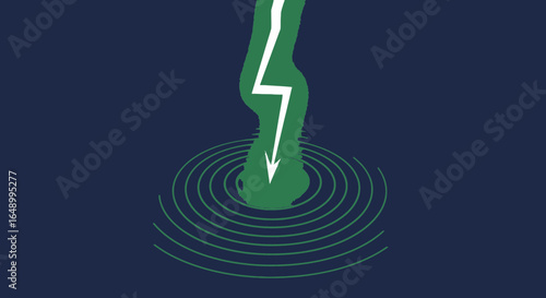 Illustrative depiction of impact and ripple effect, emphasizing consequence and resonance
