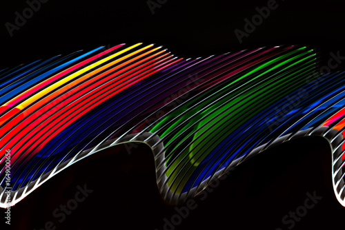 Abstraktes dynamisches futuristisches digitales Kunstwerk ohne Mithilfe von 