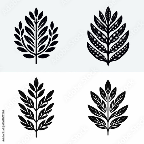 Laurel leaf. Retro Vintage Line Art Clipart Silhouette Vector Illustration. Aromatic bay foliage herb component for culinary natural flavoring ingredient.