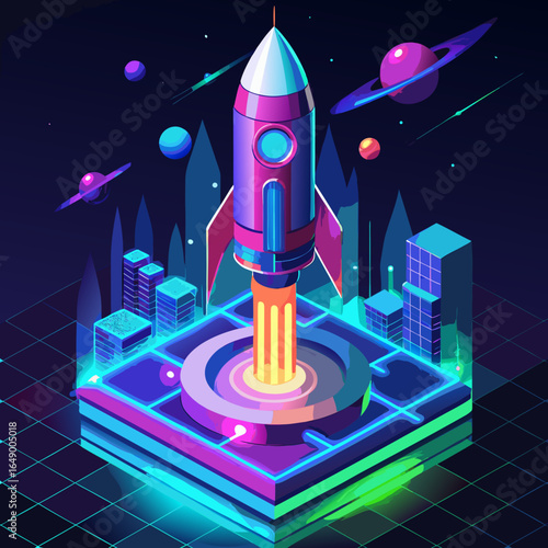 holographic space shuttle launch