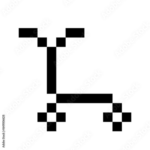scooter in pixel art