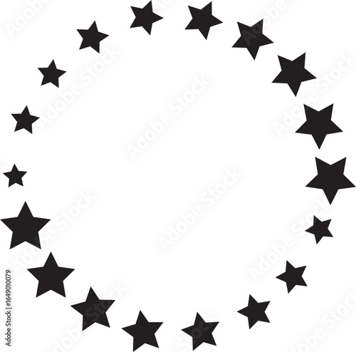 star circle round frame icon in flat and line. isolated on transparent background. Element design collection label and logo