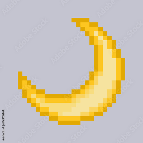 crescent moon in pixel art