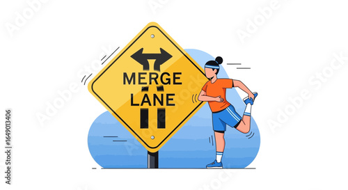 Merge Roads and Personal Goals Symbolize The Importance of Planning Routes