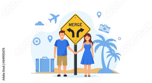 Merging Destinies A Couple's Travel Adventure Towards Shared Experiences