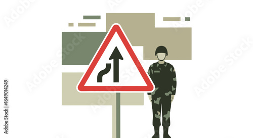 Military Traffic Management Ahead With Hazard Awareness And Safety Focus