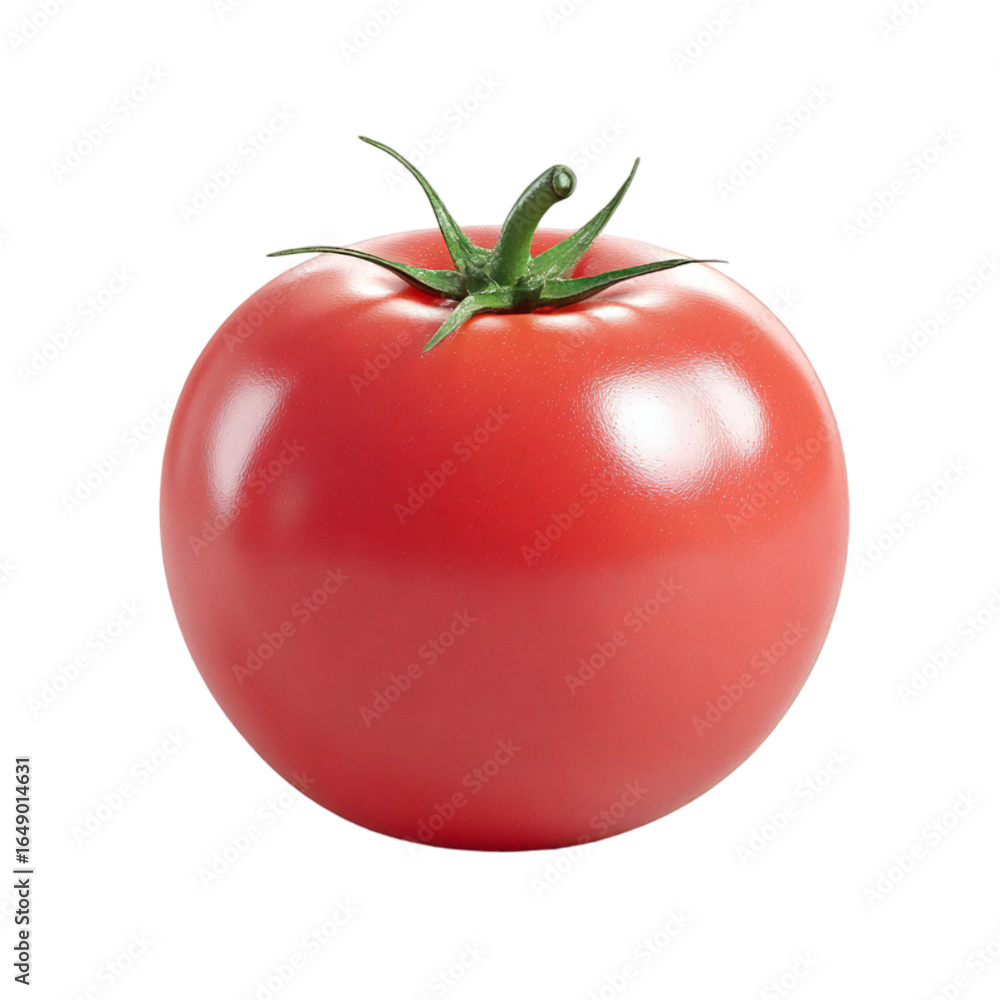 custom made wallpaper toronto digitalA single, perfectly ripe red tomato, a versatile and healthy ingredient, isolated on a clean transparent background, showcasing its vibrant color and smooth texture, ready for culinary use