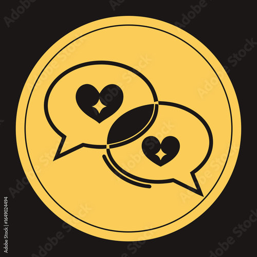 Consider: "Love Chat Icon" or "Affectionate Conversation Symbol" for Adobe Stock.

