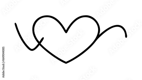 Heart line art. Stroke is editable so you can make it thiner or thicker. This illustration is designed to make a smooth seamless pattern if you duplicate it horizontally to cover more space.
