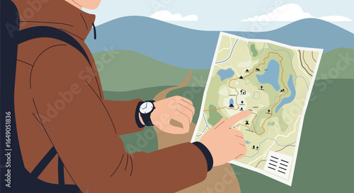 Planning An Outdoor Adventure Using Topographic Map And Smartwatch