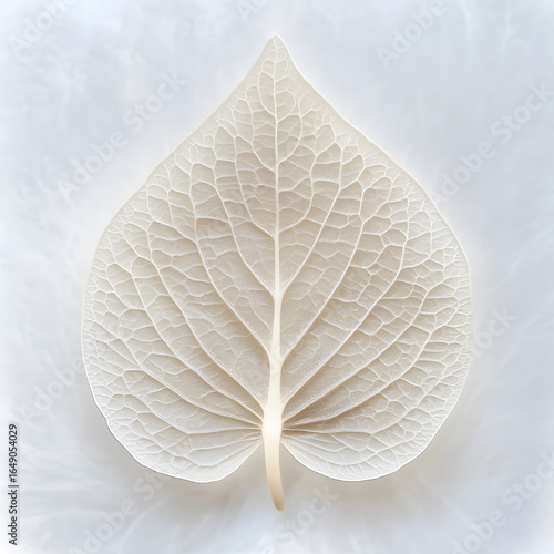 a beautiful leaf on white background