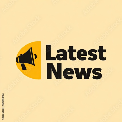 Simple logo with a megaphone and the words 