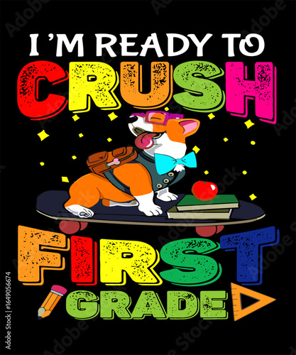 Dog back to school design for teacher and students who love dogs and surprise your classroom in your first day of school, Perfect Gift Idea for Boys Girls Teachers dog lovers, and owners to celebrate 
