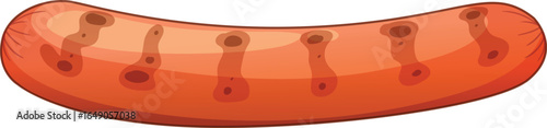 vector illustration of a sausage
