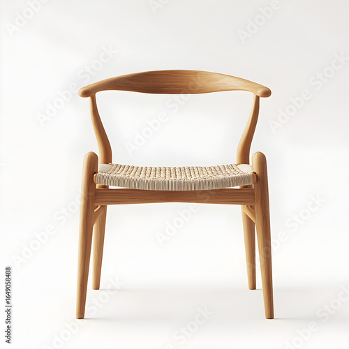 wooden chair isolated on white