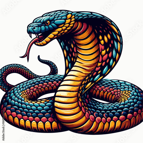 vector illustration of king cobra