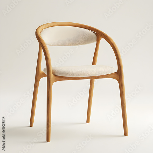 wooden chair isolated on white