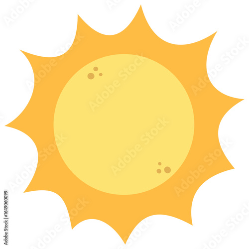 Cartoon Style Sun Illustration
