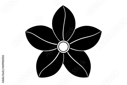 Blooming spring floral design element with a lily flower isolated on white for nature-inspired art and decoration