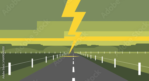 Road To Change Illustration Depicts Transformation And New Beginnings Ahead