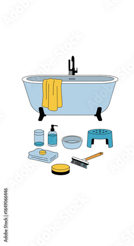 A complete set of essential bathroom accessories for a relaxing home spa experience
