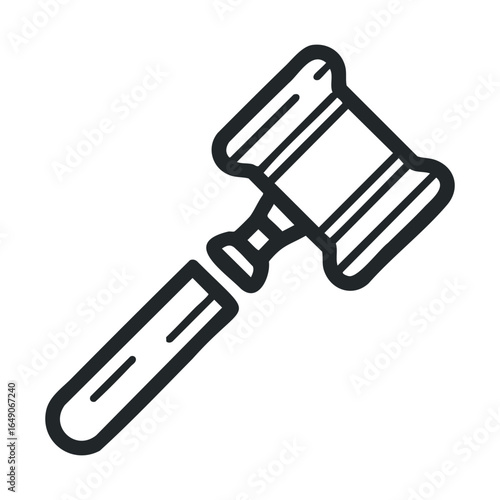 Legal concepts in action using a gavel for court proceedings