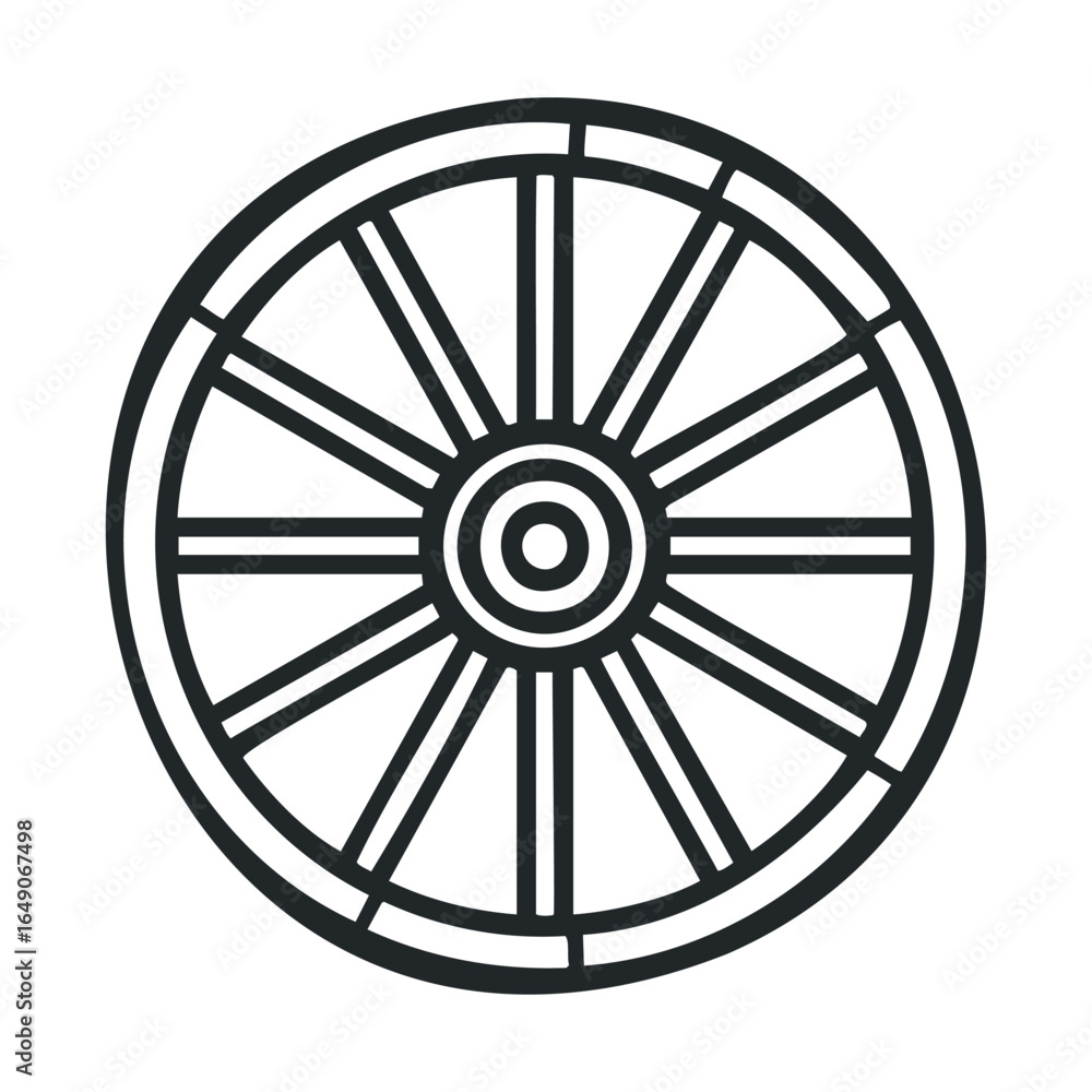 Obraz premium Circular design of a traditional wheel for creative projects