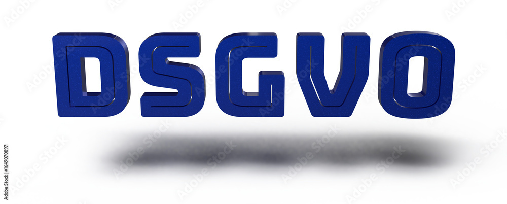Transparente PNG-Grafik mit Schatten: Blaue 3D-Buchstaben „DSGVO“ symbolisieren die Datenschutz-Grundverordnung der EU. Ideal für Themen rund um Datenschutz, Sicherheit und Compliance. Transparente PNG-Grafik mit Schatten: Blaue 3D-Buchstaben „DSGVO“ symbolisieren die Datenschutz-Grundverordnung der EU. Ideal für Themen rund um Datenschutz, Sicherheit und Compliance.