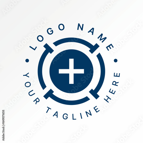 Logo design graphic concept creative premium vector stock image top sell accuracy shoot target symbol center precision sniper photographic objective