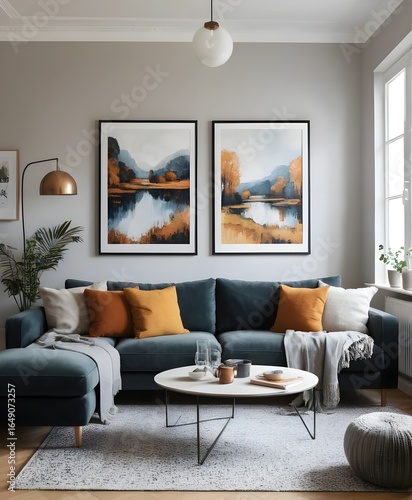modern living room with sofa