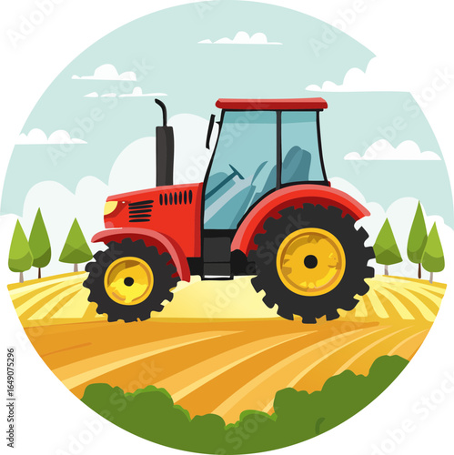 tractor on a farm