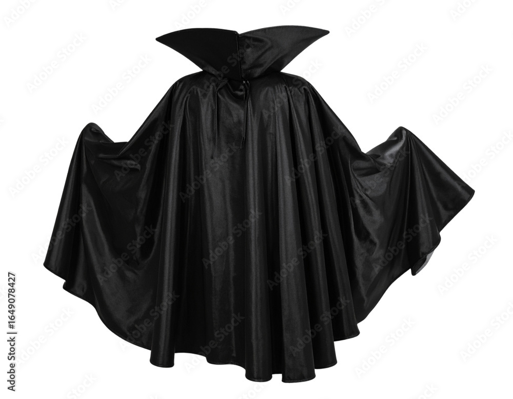 Black Halloween Cape with Wide Collar Draping Elegantly Isolated on Transparent Background PNG (2) Black Halloween Cape with Wide Collar Draping Elegantly Isolated on Transparent Background PNG (2)