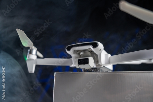 White Flying Quadcopter