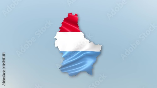 Wallpaper Mural Luxembourg country Flag Hoisting and Zoom to reveal the Country Border Map with Waving Flag Intro which is useful for news, political events, sports intros and presentation. Torontodigital.ca