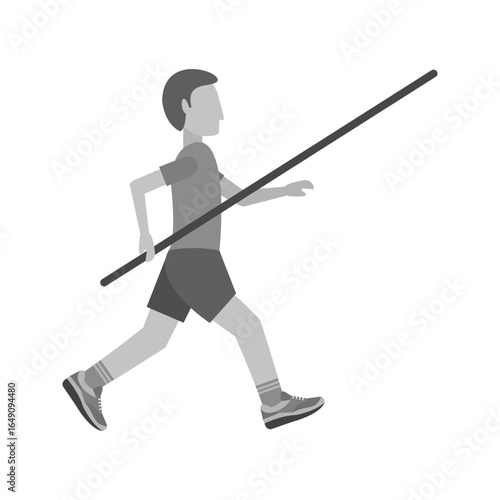 Pole Vault Athlete in Motion
