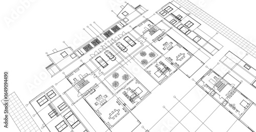 residential building plan concept draft project