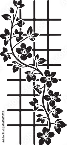 Elegant floral trellis design for stylish home decor and branding