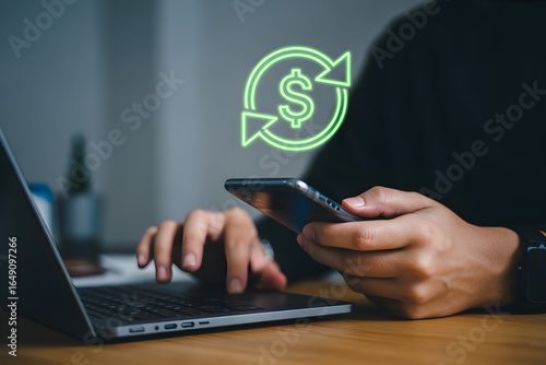 Seamless mobile payments using smartphone and laptop for quick transfers
