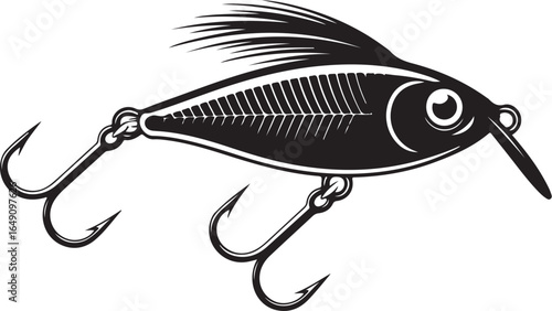 Fishing lure illustration for anglers and outdoor lifestyle branding