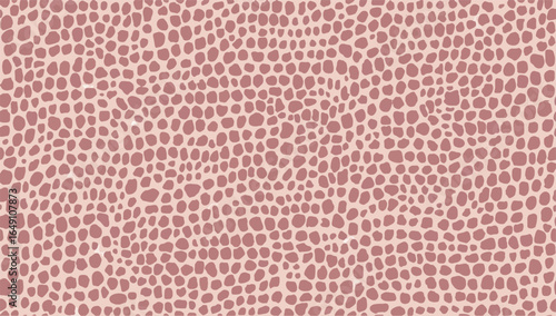 Minimalistic reptile skin inspired pattern with irregular pink shapes on a light background, perfect for modern and contemporary textile or wallpaper designs.