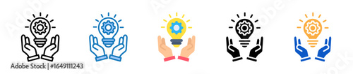 Idea multiple style icons set design vector illustration. 
