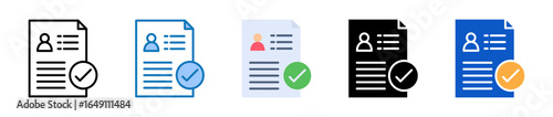 Resume multiple style icons set design vector illustration. 