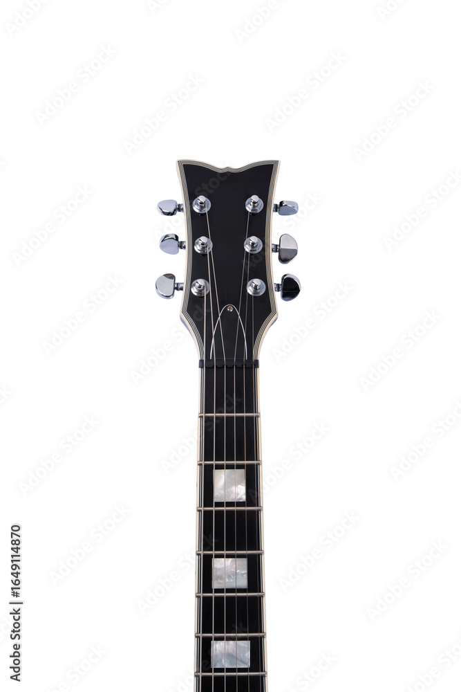 Fototapeta premium Electric guitar with natural pattern isolated on white background. 